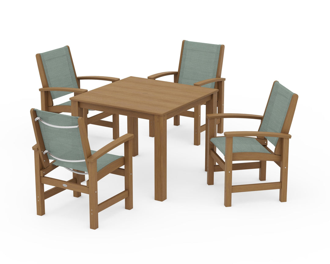 POLYWOOD® Coastal 5-Piece Parsons Dining Set