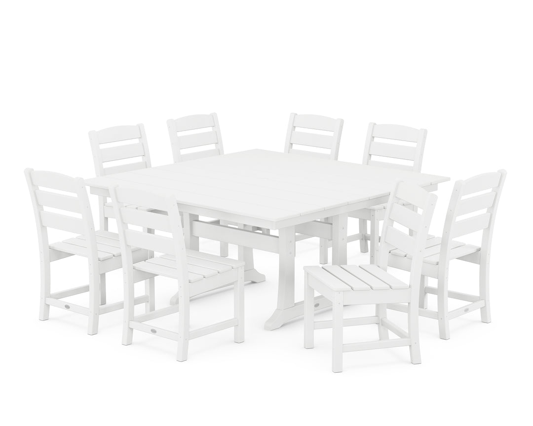 POLYWOOD® Lakeside 9-Piece Farmhouse Trestle Dining Set