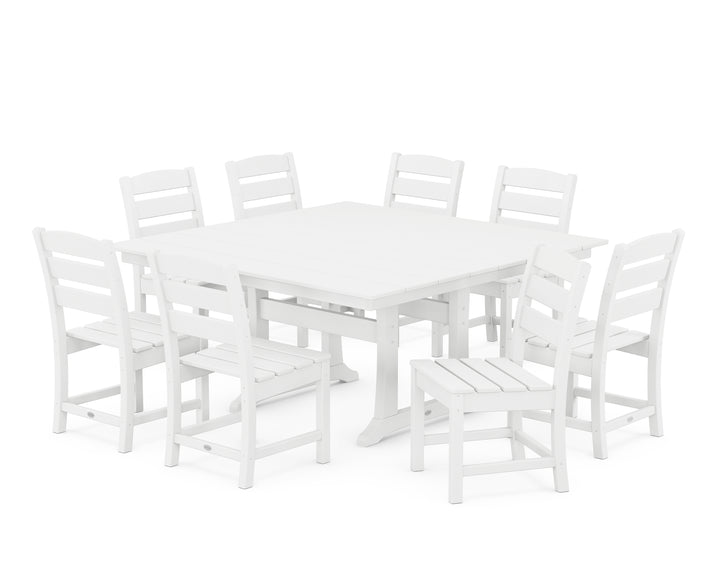 POLYWOOD® Lakeside 9-Piece Farmhouse Trestle Dining Set