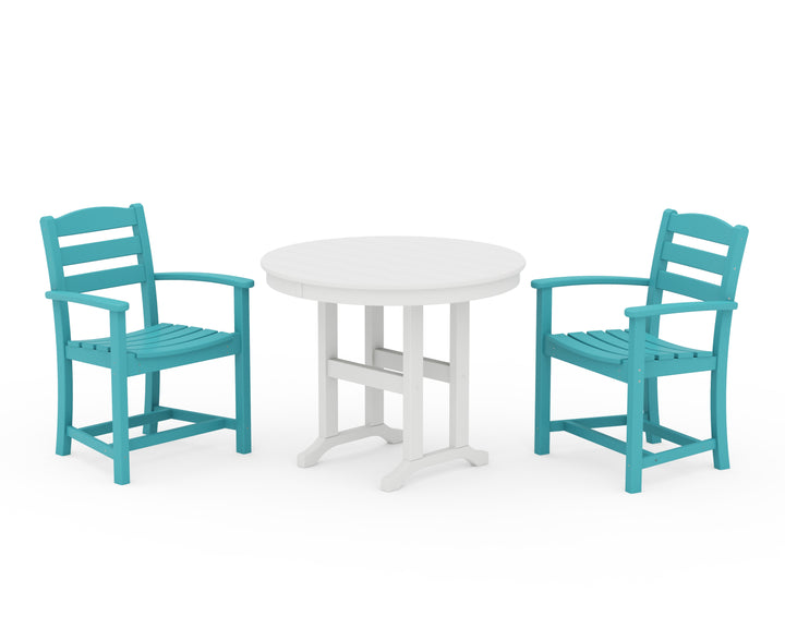 POLYWOOD® La Casa Café 3-Piece Round Dining Set