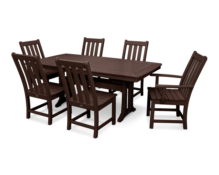POLYWOOD® Vineyard 7-Piece Dining Set with Trestle Legs