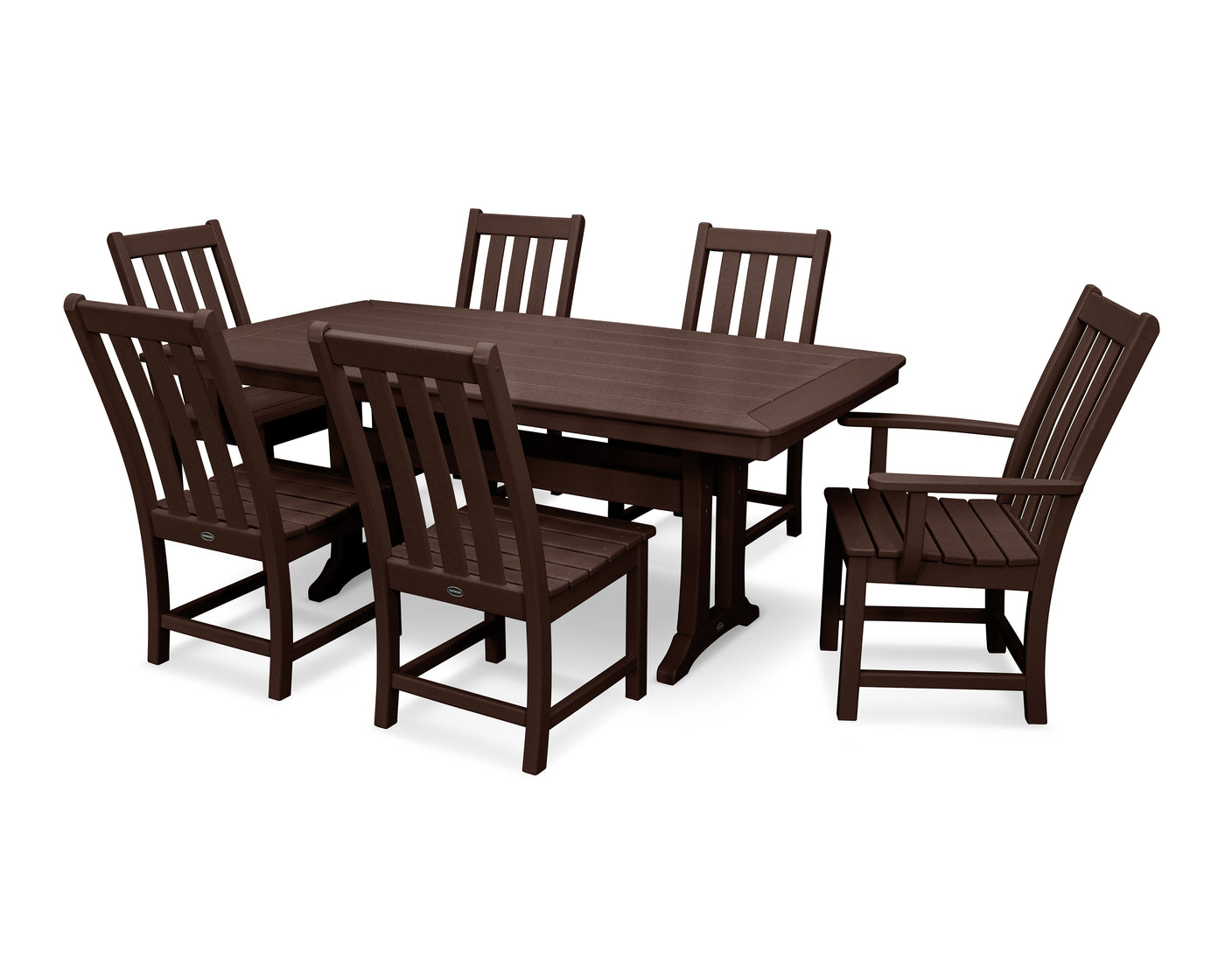 Vineyard 7-Piece Dining Set with Trestle Legs