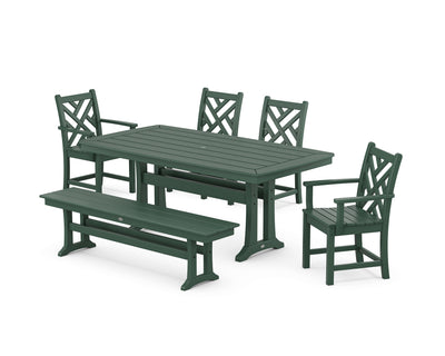 Chippendale 6-Piece Dining Set with Trestle Legs