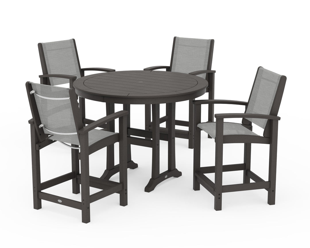 POLYWOOD® Coastal 5-Piece Counter Set