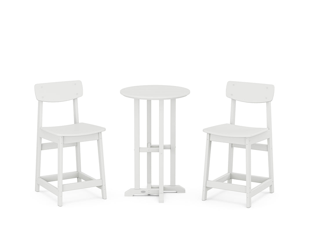 POLYWOOD® Modern Studio Urban Chair 3-Piece Bistro Counter Set