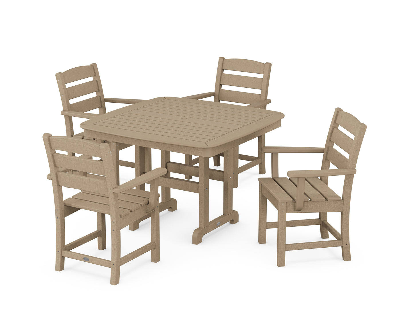 Lakeside 5-Piece Dining Set with Trestle Legs