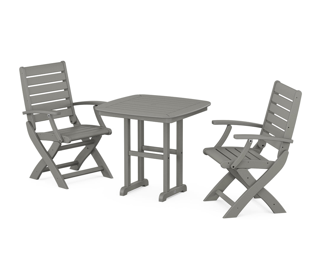 POLYWOOD® Signature Folding Chair 3-Piece Dining Set