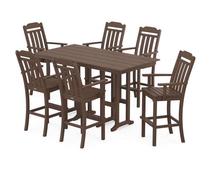 Country Living Cottage Arm Chair 7-Piece Farmhouse Bar Set