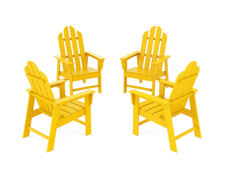 POLYWOOD® Long Island 4-Piece Upright Adirondack Conversation Set