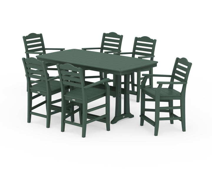 Draper James™ by  POLYWOOD® Savannah Arm Chair 7-Piece Counter Set with Trestle Legs