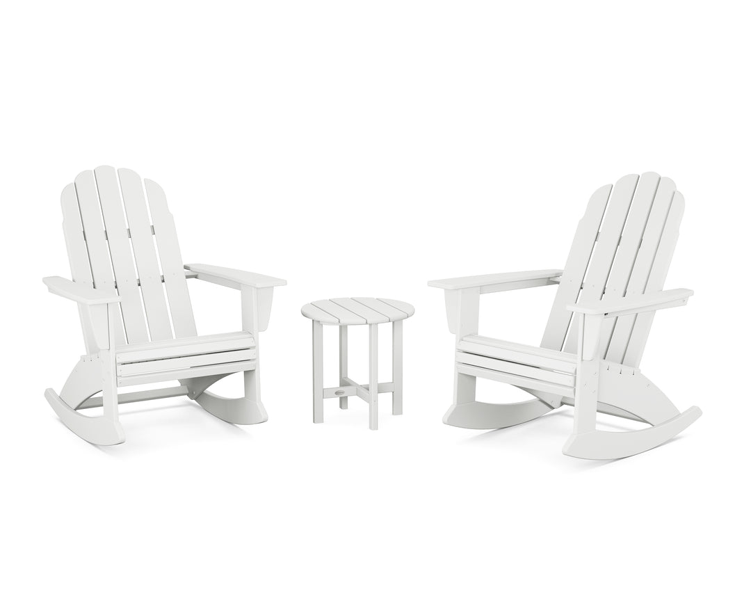 POLYWOOD® Vineyard Curveback 3-Piece Adirondack Rocking Chair Set