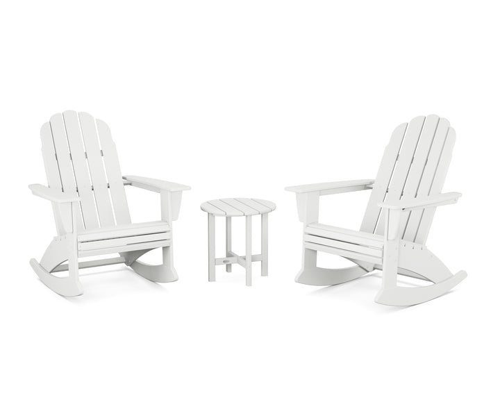 POLYWOOD® Vineyard Curveback 3-Piece Adirondack Rocking Chair Set