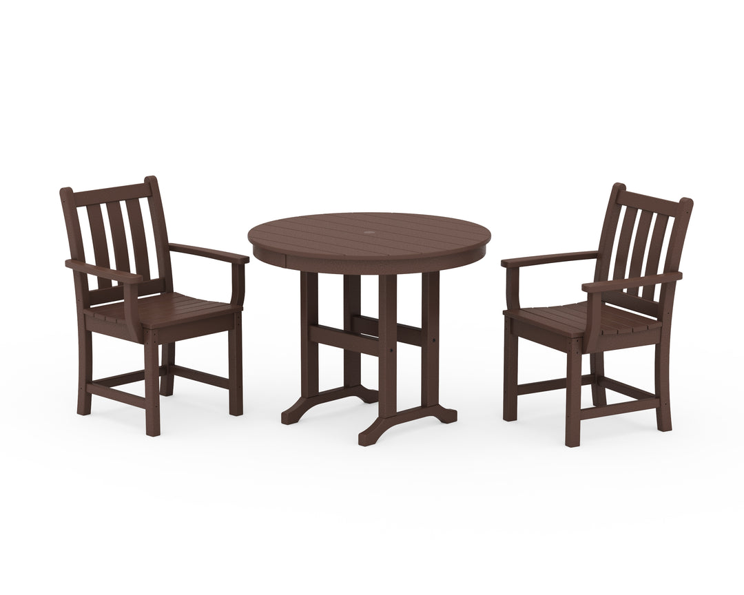 POLYWOOD® Traditional Garden 3-Piece Round Dining Set