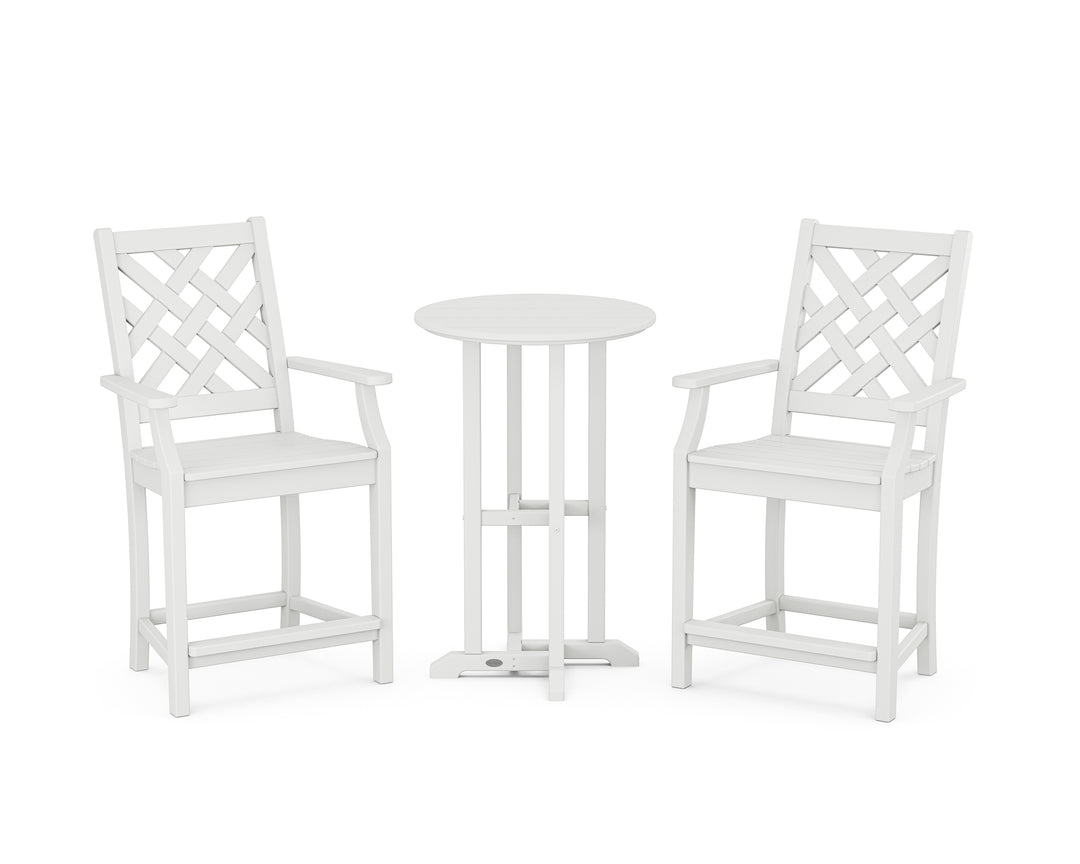 Country Living Wovendale 3-Piece Farmhouse Bistro Counter Set