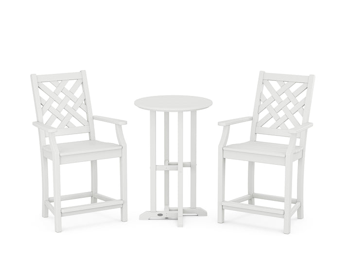 Country Living Wovendale 3-Piece Farmhouse Bistro Counter Set