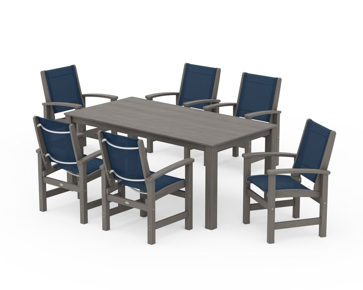 POLYWOOD® Coastal 7-Piece Parsons Dining Set