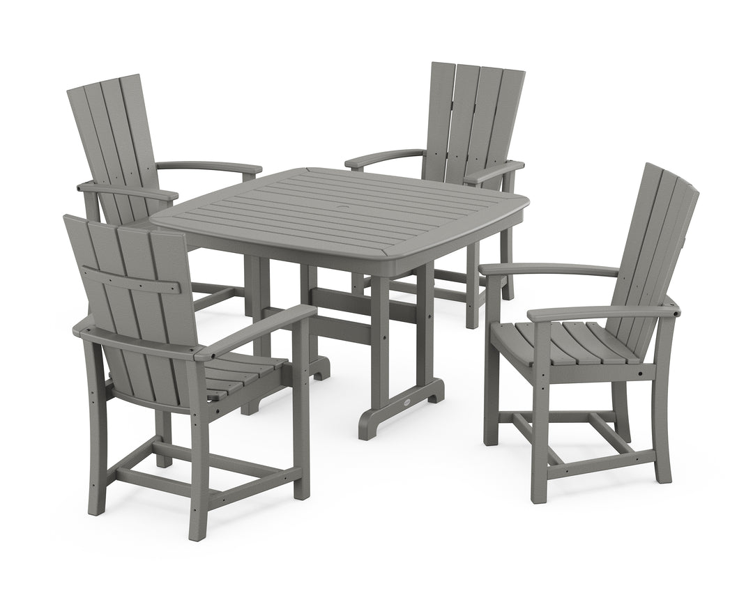 POLYWOOD® Quattro 5-Piece Dining Set with Trestle Legs