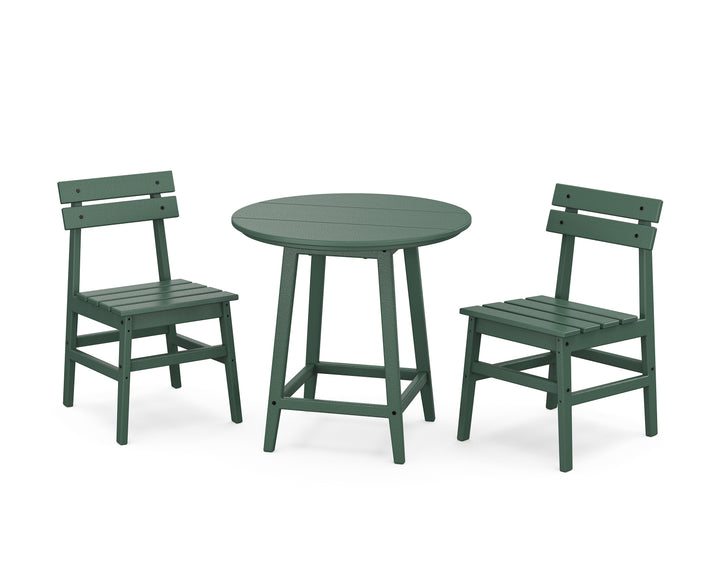 POLYWOOD® Modern Studio Plaza Chair 3-Piece Round Bistro Dining Set