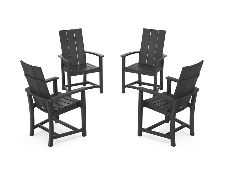 POLYWOOD® Modern 4-Piece Upright Adirondack Conversation Set