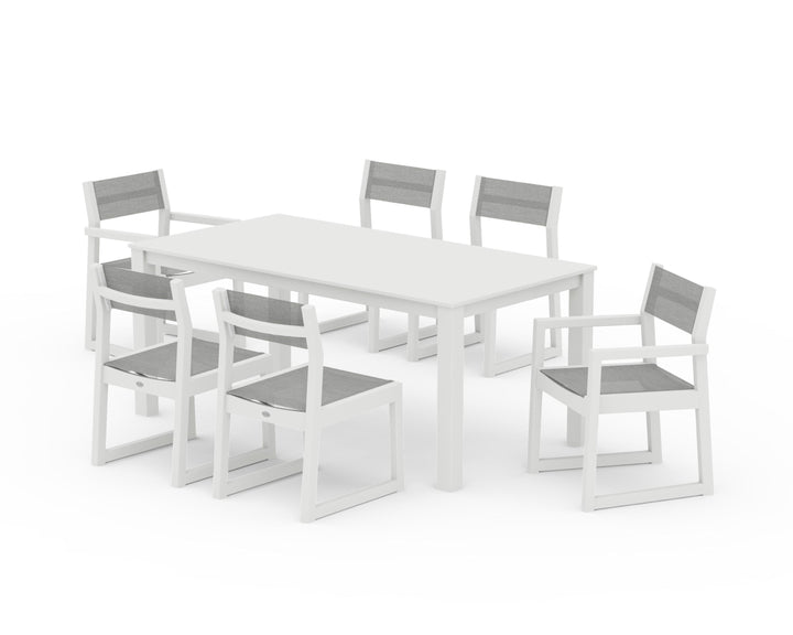 POLYWOOD® EDGE Sling 7-Piece Parsons Dining Set