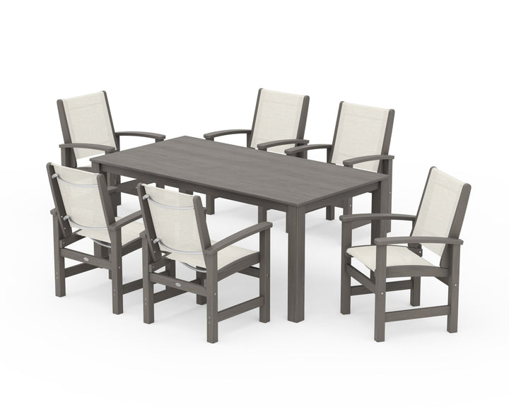 POLYWOOD® Coastal 7-Piece Parsons Dining Set