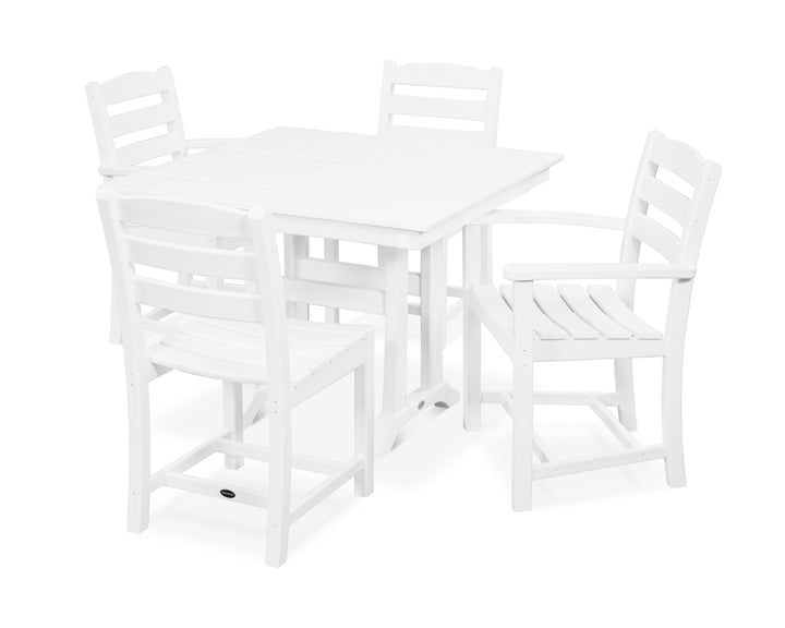 POLYWOOD® La Casa Café 5-Piece Farmhouse Dining Set with Trestle Legs