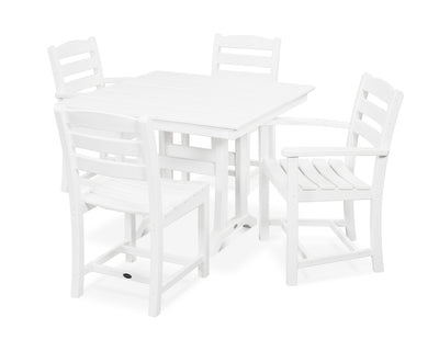 La Casa CafŽ 5-Piece Farmhouse Dining Set with Trestle Legs