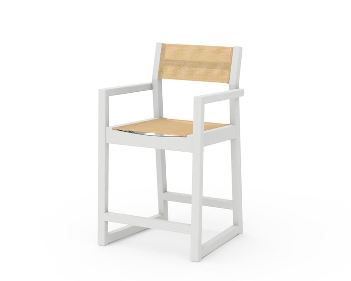 POLYWOOD® EDGE Sling Counter Arm Chair