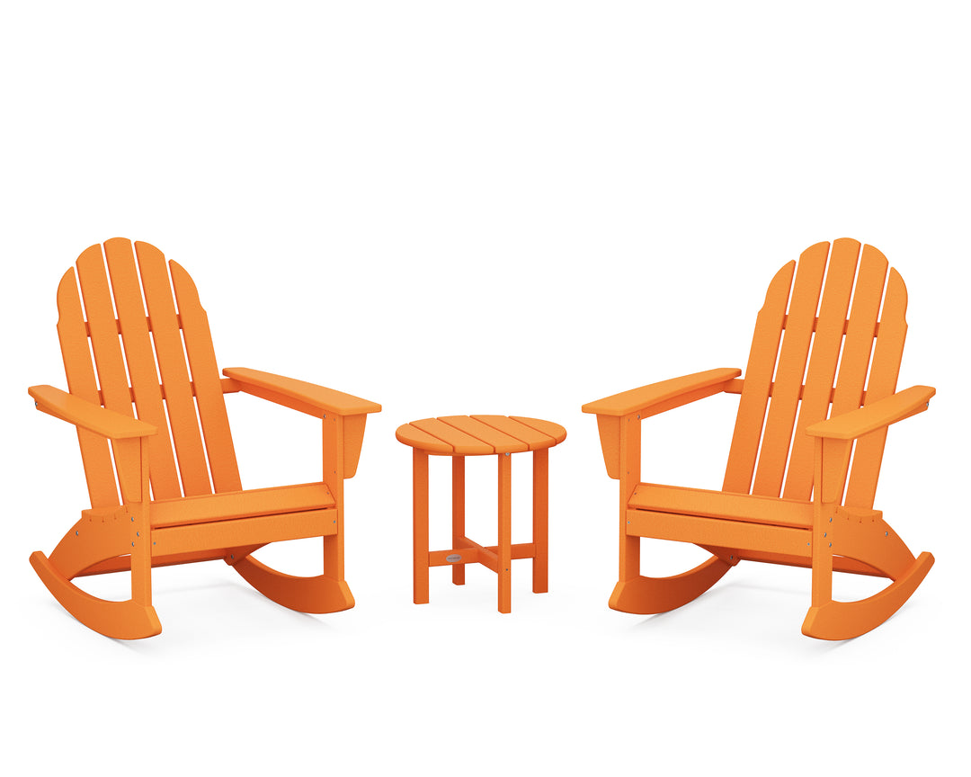 POLYWOOD® Vineyard 3-Piece Adirondack Rocking Chair Set