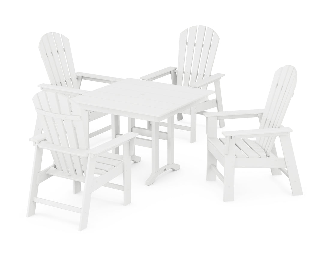 POLYWOOD® South Beach 5-Piece Farmhouse Dining Set
