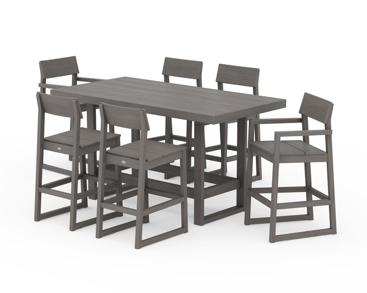 POLYWOOD® EDGE 7-Piece Bar Table Set