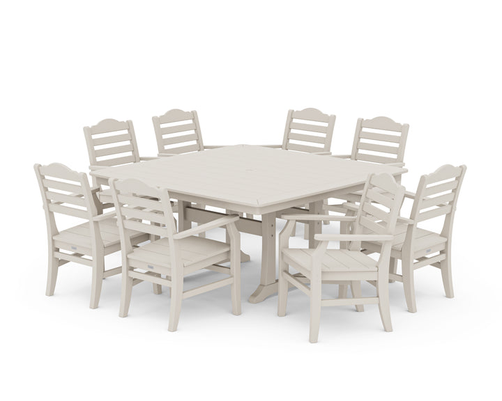 POLYWOOD® Savannah 9-Piece Square Dining Set with Trestle Legs