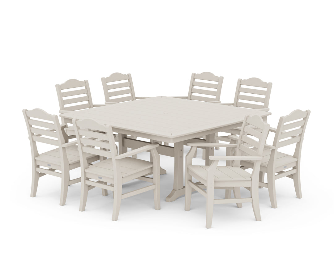 POLYWOOD® Savannah 9-Piece Square Dining Set with Trestle Legs
