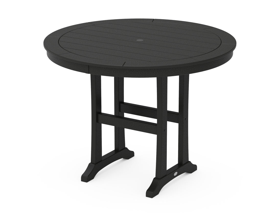 POLYWOOD® Nautical Trestle 48" Round Counter Table