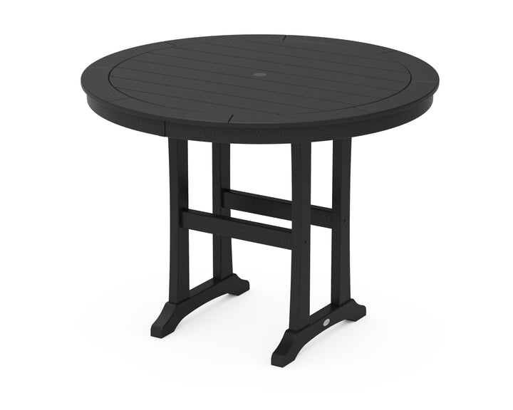 POLYWOOD® Nautical Trestle 48" Round Counter Table