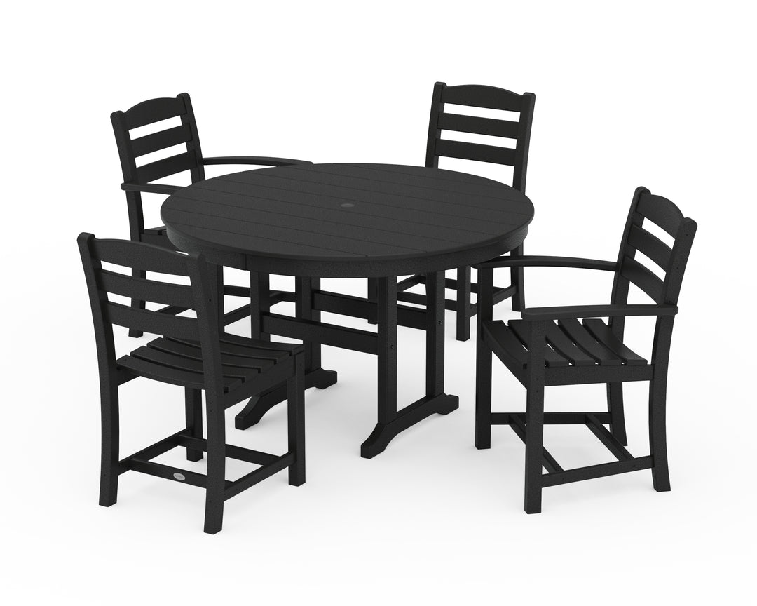 POLYWOOD® La Casa Café 5-Piece Round Farmhouse Dining Set