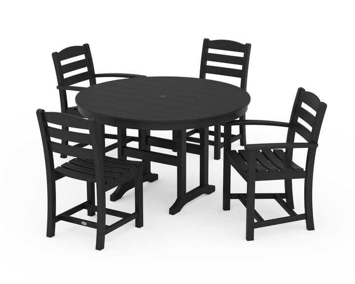 POLYWOOD® La Casa Café 5-Piece Round Farmhouse Dining Set