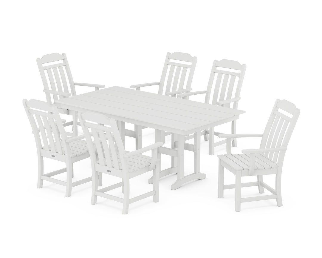 Country Living Cottage Arm Chair 7-Piece Farmhouse Dining Set