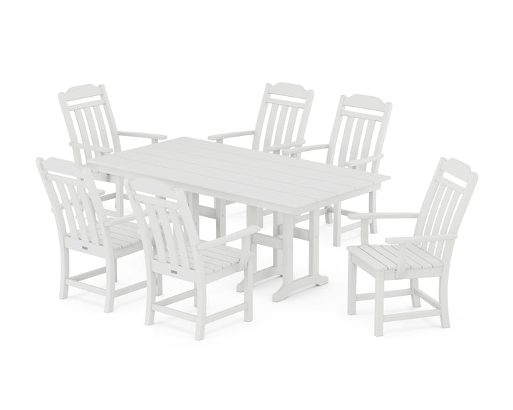 Country Living Cottage Arm Chair 7-Piece Farmhouse Dining Set