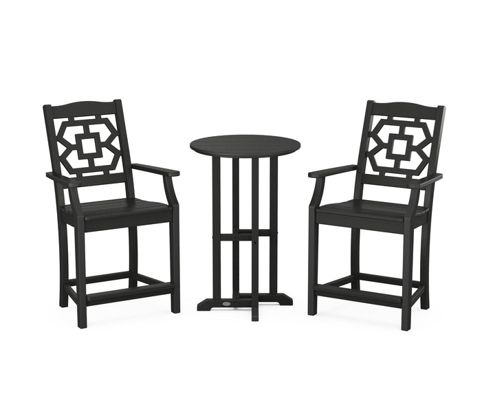 Martha Stewart by POLYWOOD® Chinoiserie 3-Piece Farmhouse Bistro Counter Set