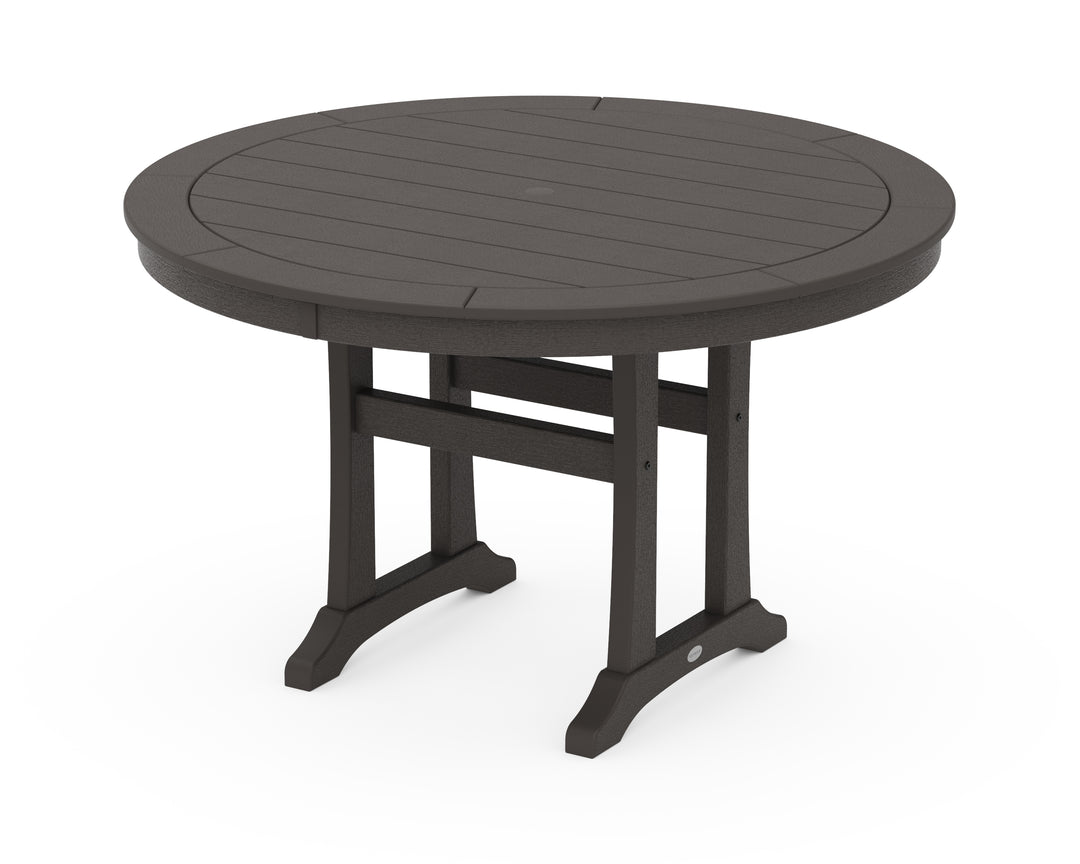 POLYWOOD® Nautical Trestle 48" Round Dining Table