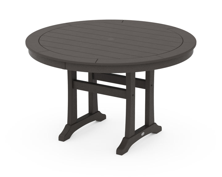 POLYWOOD® Nautical Trestle 48" Round Dining Table