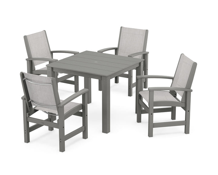 POLYWOOD® Coastal 5-Piece Parsons Dining Set