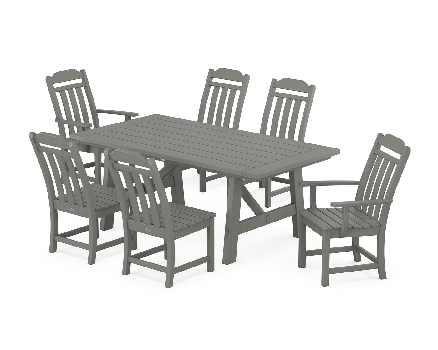 Cottage 7-Piece Rustic Farmhouse Dining Set