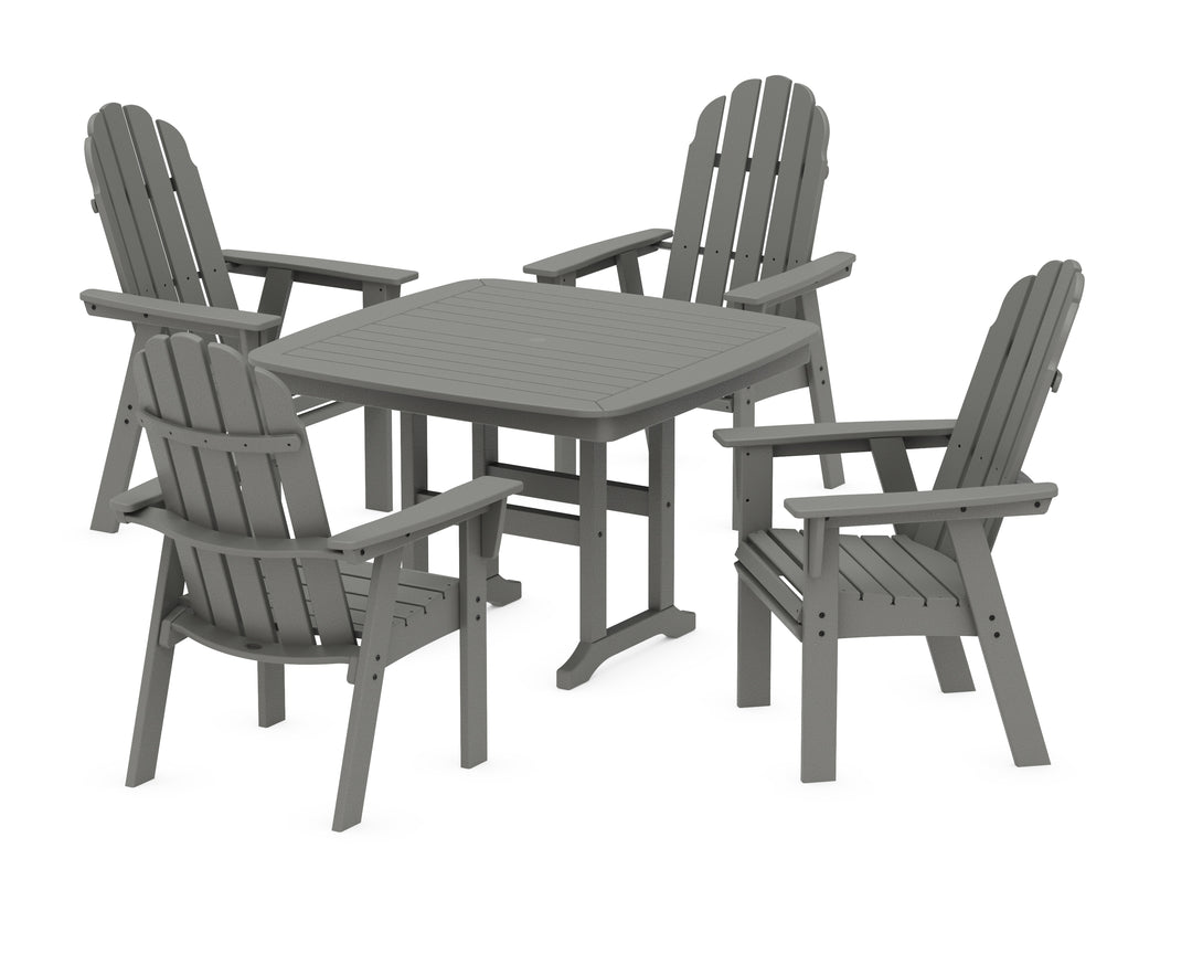POLYWOOD® Vineyard Curveback Adirondack 5-Piece Dining Set