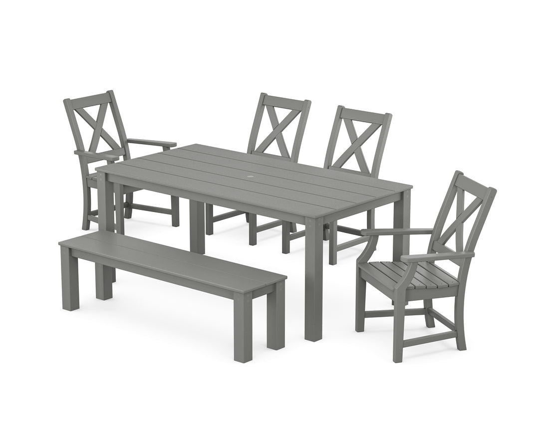 POLYWOOD® Braxton 6-Piece Parsons Dining Set with Bench