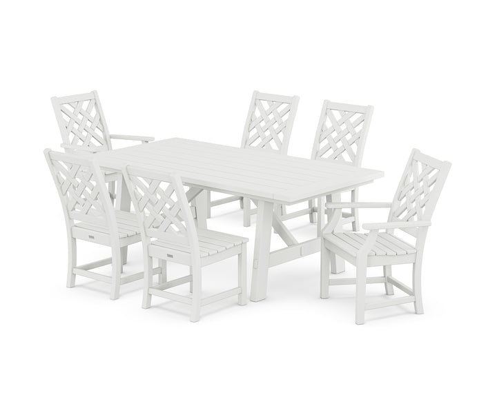 POLYWOOD® Wovendale 7-Piece Rustic Farmhouse Dining Set