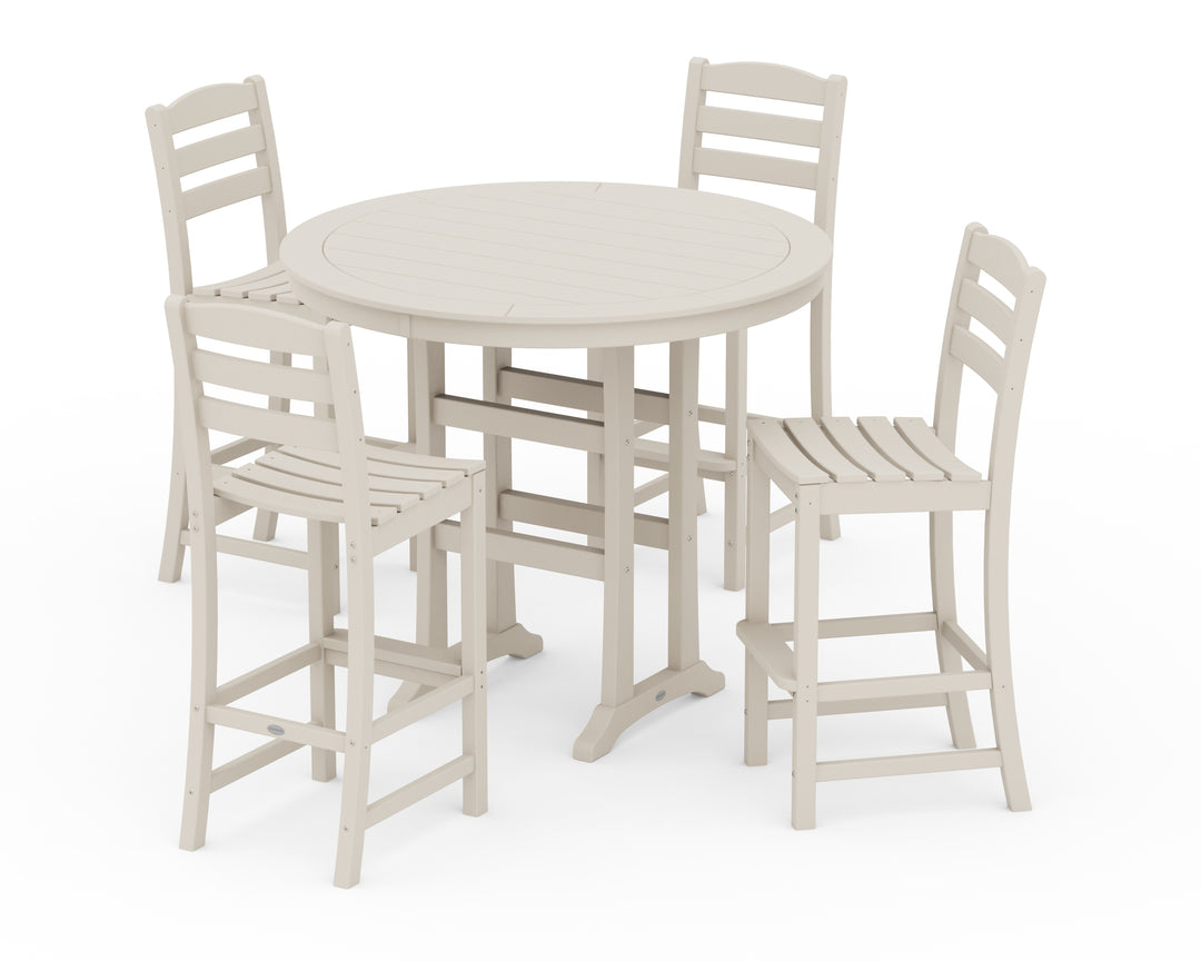 POLYWOOD® La Casa Café 5-Piece Side Chair Bar Dining Set
