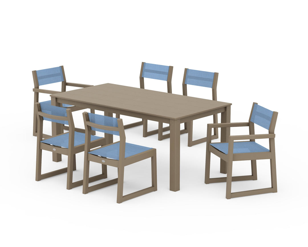 POLYWOOD® EDGE Sling 7-Piece Parsons Dining Set