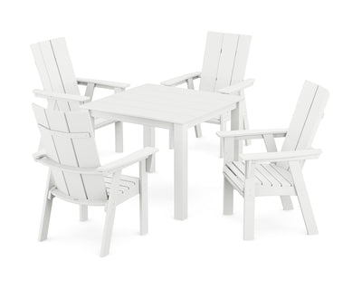 Modern Curveback Adirondack 5-Piece Parsons Dining Set